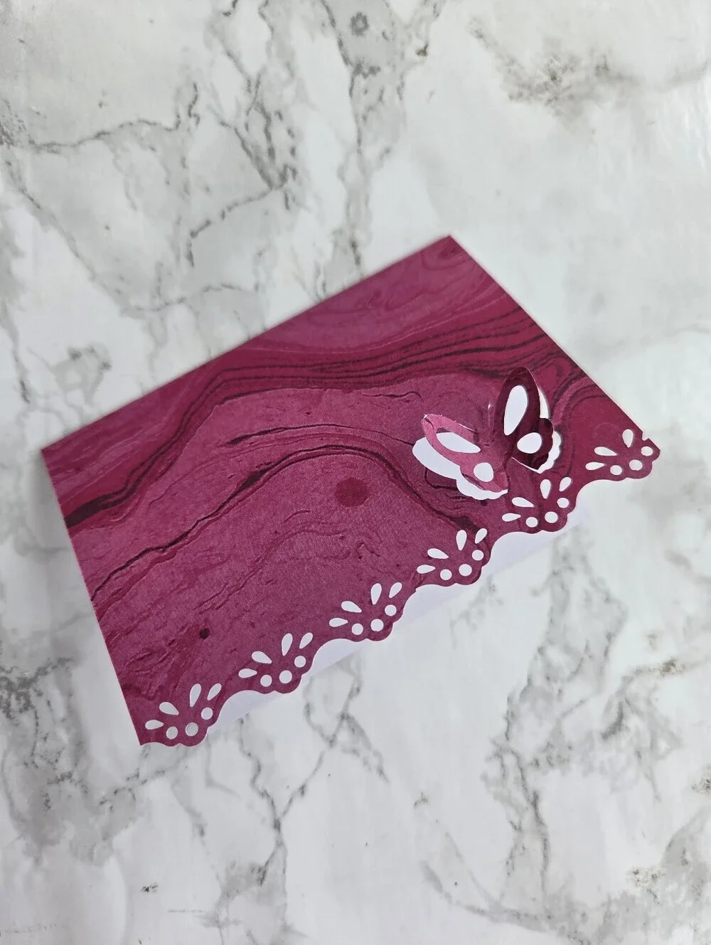 50 Thank you Cards Butterflies Handmade
